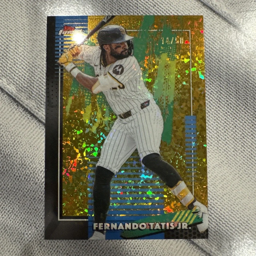 2026 Topps Finest Fernando Tatis Jr. Gold Mini Diamond Refractor 48/50